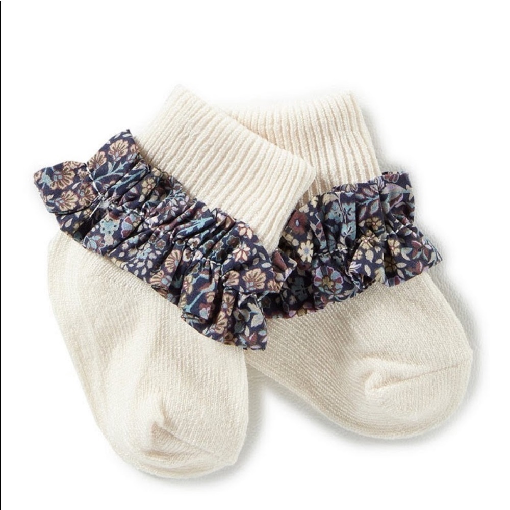 2 Pack Edge hill Collection Liberty London ivory Size XS(0-4) Socks